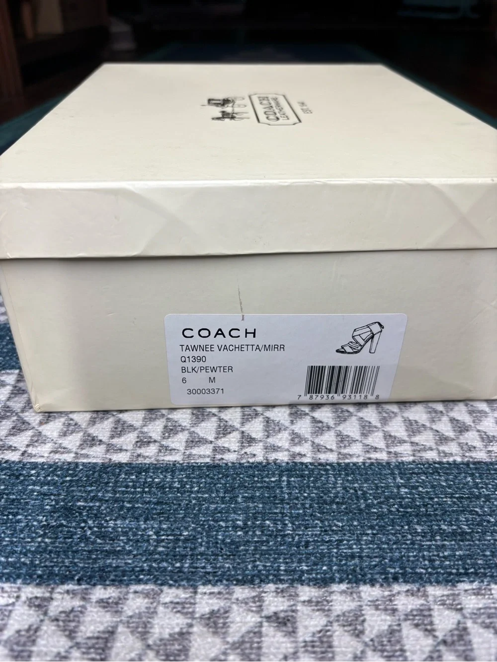 Coach Black Leather Heels with Snake-Print Accents